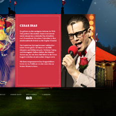 Cirkus Dannebrog, Dänemark, Circus, Enoch, Staatscircus, Nationalcircus, André Heller, Afrika Afrika, Amazing Afrika, Bildbearbeitung, Webdesign, königliche Familie, Magie, Zauber, Webseite, Konzept, Design, Peter Goldammer, Goldammer kommunikation, Kai Sarnes, Moodboard, Festwiese, Circus Besuch, Artisten, Wandercircus, Clown